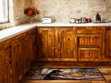 Load image into Gallery viewer, Rottweiler Fall Kitchen Pumpkins Runner Mat 28x58