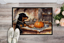 Load image into Gallery viewer, Rottweiler Fall Kitchen Pumpkins Doormat - 24x36 Decorative Floor Mat – Indoor/Outdoor Rug with Artistic Flair