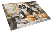 Load image into Gallery viewer, Saint Bernard Fall Kitchen Pumpkins Glass Cutting Boards – Durable, Decorative Kitchen Art Large