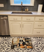 Load image into Gallery viewer, Saint Bernard Fall Kitchen Pumpkins Memory Foam Kitchen Mat