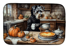 Load image into Gallery viewer, Schnauzer Fall Kitchen Pumpkins Dish Drying Mat