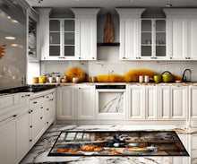 Load image into Gallery viewer, Schnauzer Fall Kitchen Pumpkins Runner Mat 28x58
