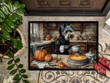 Load image into Gallery viewer, Schnauzer Fall Kitchen Pumpkins Doormat -  18x27 Decorative Floor Mat – Indoor/Outdoor Rug