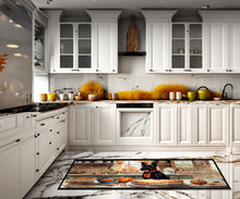Load image into Gallery viewer, Scottish Terrier Fall Kitchen Pumpkins Runner Mat 28x58