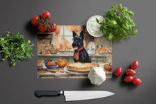 Load image into Gallery viewer, Scottish Terrier Fall Kitchen Pumpkins Glass Cutting Boards – Durable, Decorative Kitchen Art Large