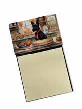 Load image into Gallery viewer, Scottish Terrier Fall Kitchen Pumpkins Sticky Note Holder- Refiilable Desk Accessory Note Pad