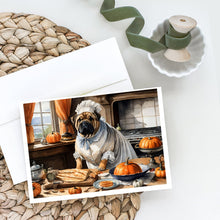 Load image into Gallery viewer, Shar Pei Fall Kitchen Pumpkins Greeting Cards -  Blank Note Cards – 8-Pack of Artist-Designed Cards with Envelopes