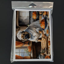 Load image into Gallery viewer, Shar Pei Fall Kitchen Pumpkins Greeting Cards -  Blank Note Cards – 8-Pack of Artist-Designed Cards with Envelopes
