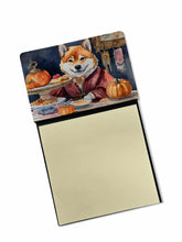Load image into Gallery viewer, Shiba Inu Fall Kitchen Pumpkins Sticky Note Holder- Refiilable Desk Accessory Note Pad