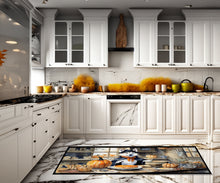 Load image into Gallery viewer, Siberian Husky Fall Kitchen Pumpkins Runner Mat 28x58