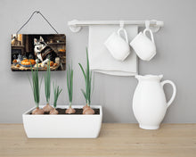 Load image into Gallery viewer, Siberian Husky Fall Kitchen Pumpkins Wall or Door Hanging Prints