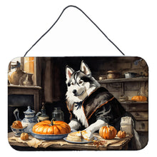 Load image into Gallery viewer, Siberian Husky Fall Kitchen Pumpkins Wall or Door Hanging Prints