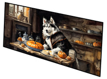 Load image into Gallery viewer, Siberian Husky Fall Kitchen Pumpkins Runner Mat 28x58