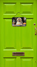 Load image into Gallery viewer, Tibetan Mastiff Fall Kitchen Pumpkins Wall or Door Hanging Prints