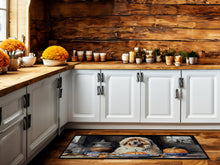 Load image into Gallery viewer, Tibetan Mastiff Fall Kitchen Pumpkins Runner Mat 28x58
