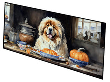 Load image into Gallery viewer, Tibetan Mastiff Fall Kitchen Pumpkins Runner Mat 28x58