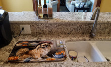 Load image into Gallery viewer, Tibetan Spaniel Fall Kitchen Pumpkins Dish Drying Mat