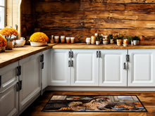 Load image into Gallery viewer, Tibetan Spaniel Fall Kitchen Pumpkins Runner Mat 28x58