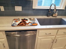 Load image into Gallery viewer, Vizsla Fall Kitchen Pumpkins Dish Drying Mat