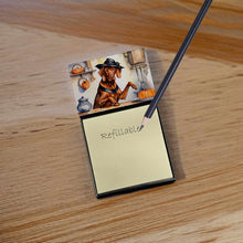 Load image into Gallery viewer, Vizsla Fall Kitchen Pumpkins Sticky Note Holder- Refiilable Desk Accessory Note Pad