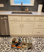 Load image into Gallery viewer, Weimaraner Fall Kitchen Pumpkins Memory Foam Kitchen Mat