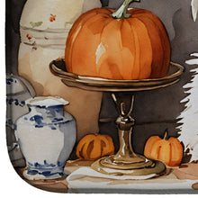 Load image into Gallery viewer, Westie Fall Kitchen Pumpkins Dish Drying Mat