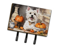Load image into Gallery viewer, Westie Fall Kitchen Pumpkins Leash or Key Holder