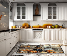 Load image into Gallery viewer, Yorkie Fall Kitchen Pumpkins Runner Mat 28x58