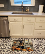 Load image into Gallery viewer, Yorkie Fall Kitchen Pumpkins Memory Foam Kitchen Mat