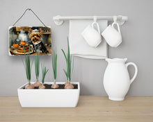 Load image into Gallery viewer, Yorkie Fall Kitchen Pumpkins Wall or Door Hanging Prints