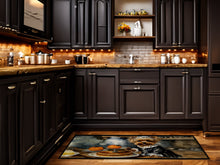 Load image into Gallery viewer, Yorkie Fall Kitchen Pumpkins Runner Mat 28x58