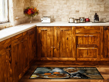 Load image into Gallery viewer, Yorkie Fall Kitchen Pumpkins Runner Mat 28x58
