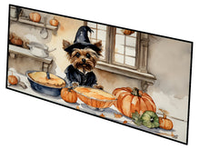 Load image into Gallery viewer, Yorkie Fall Kitchen Pumpkins Runner Mat 28x58