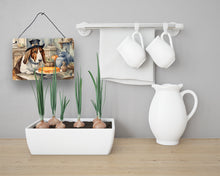 Load image into Gallery viewer, Basset Hound Fall Kitchen Pumpkins Wall or Door Hanging Prints