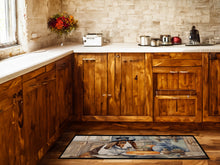 Load image into Gallery viewer, Basset Hound Fall Kitchen Pumpkins Runner Mat 28x58