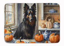 Load image into Gallery viewer, Belgian Sheepdog Fall Kitchen Pumpkins Memory Foam Kitchen Mat
