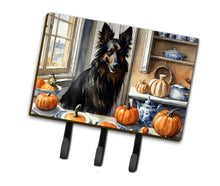 Load image into Gallery viewer, Belgian Sheepdog Fall Kitchen Pumpkins Leash or Key Holder