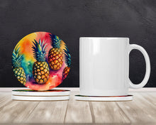Load image into Gallery viewer, Colorful Pineapples Large Sandstone Coasters Pack of 4