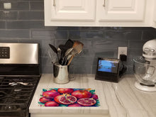 Load image into Gallery viewer, Colorful Pomegranates Glass Cutting Boards – Durable, Decorative Kitchen Art Large