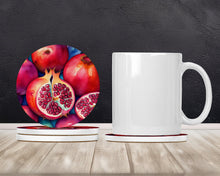 Load image into Gallery viewer, Colorful Pomegranates Large Sandstone Coasters Pack of 4
