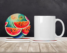Load image into Gallery viewer, Colorful Watermelons Large Sandstone Coasters Pack of 4