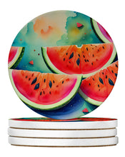Load image into Gallery viewer, Colorful Watermelons Large Sandstone Coasters Pack of 4