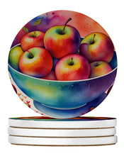 Load image into Gallery viewer, Colorful Apples Large Sandstone Coasters Pack of 4
