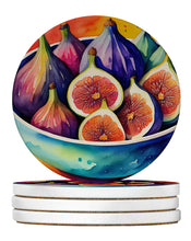 Load image into Gallery viewer, Colorful Figs Large Sandstone Coasters Pack of 4