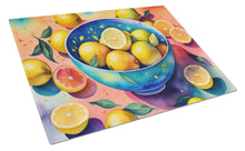 Load image into Gallery viewer, Colorful Lemons Glass Cutting Boards – Durable, Decorative Kitchen Art Large