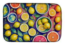 Load image into Gallery viewer, Colorful Lemons Dish Drying Mat
