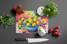Load image into Gallery viewer, Colorful Lemons Glass Cutting Boards – Durable, Decorative Kitchen Art Large