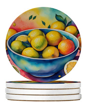Load image into Gallery viewer, Colorful Lemons Large Sandstone Coasters Pack of 4