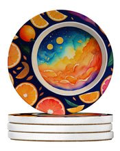 Load image into Gallery viewer, Colorful Oranges Large Sandstone Coasters Pack of 4