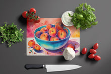 Load image into Gallery viewer, Colorful Peaches Glass Cutting Boards – Durable, Decorative Kitchen Art Large